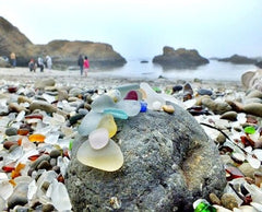 The beauty of Sea Glass on the beach.  Wonderful past time hunting for Sea Glass.