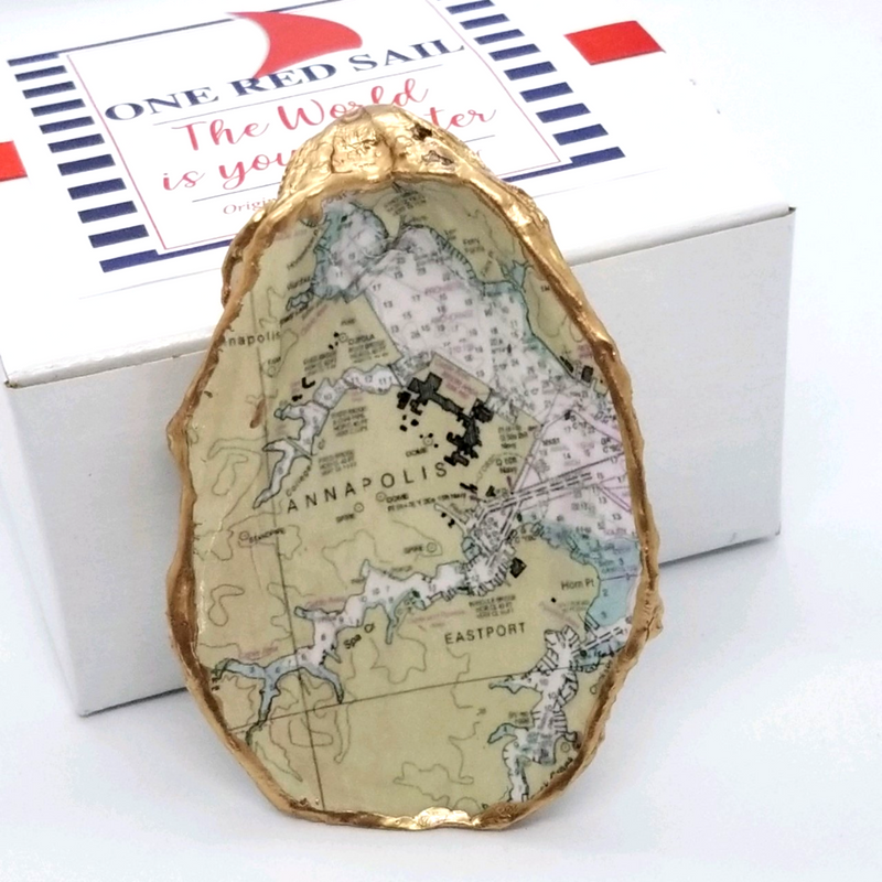 Custom NOAA Chart Shell - Designed with Your Favorite US Harbor or Port Inside - Attractively Gift Boxed